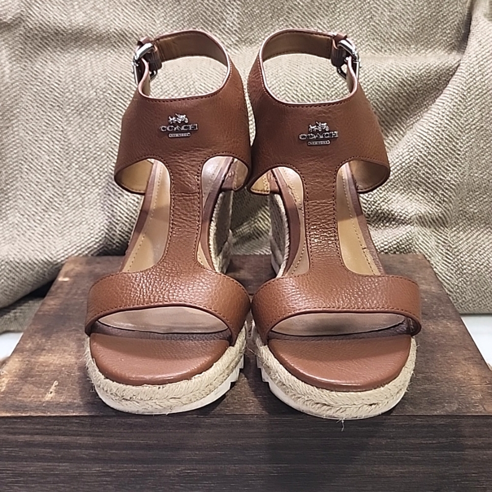 Coach leather sandals